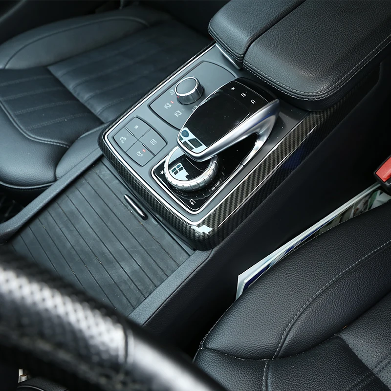 For Mercedes Benz GLE GLS ML GL Class W166 2013-2019 Carbon Fiber ABS Central Control Multimedia Mode Decoration Frame Trim