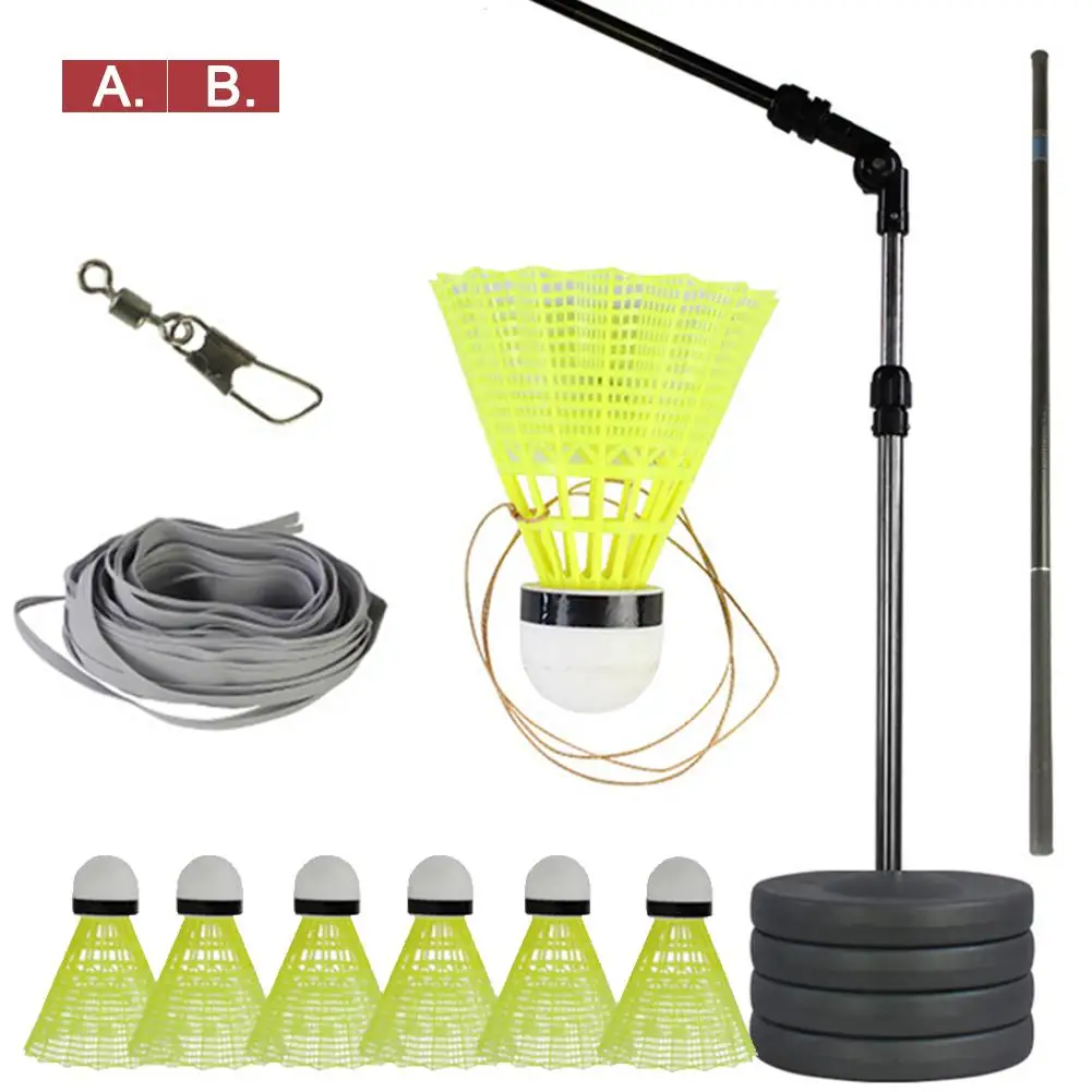 

Professional Badminton Training Set Telescopic Singer Badminton Practice Tools Portable Outdoor Indoor Badminton Playing Set