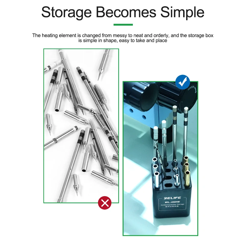Rilife RL-001E riscaldamento nucleo riparazione di stoccaggio per il telefono strumento di riparazione Rack di stoccaggio cacciavite pinzette saldatore testa di stoccaggio