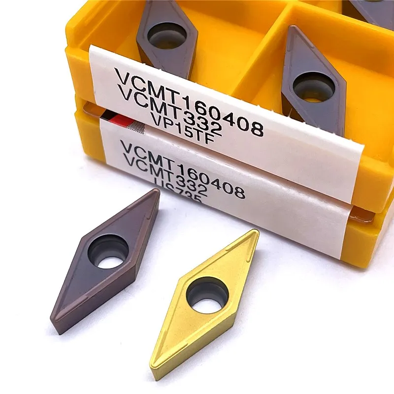 フライス盤用金属旋盤工具,vcmt160408 vp15tf/ue6020/us735,外部金属旋盤切断機用,10個