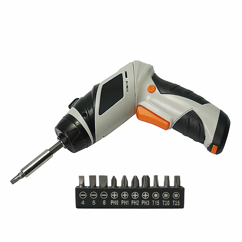 Mini 6V Battery Operated Cordless Electric Screwdriver with LED Lighting Bidirectional Switch 16pcs head