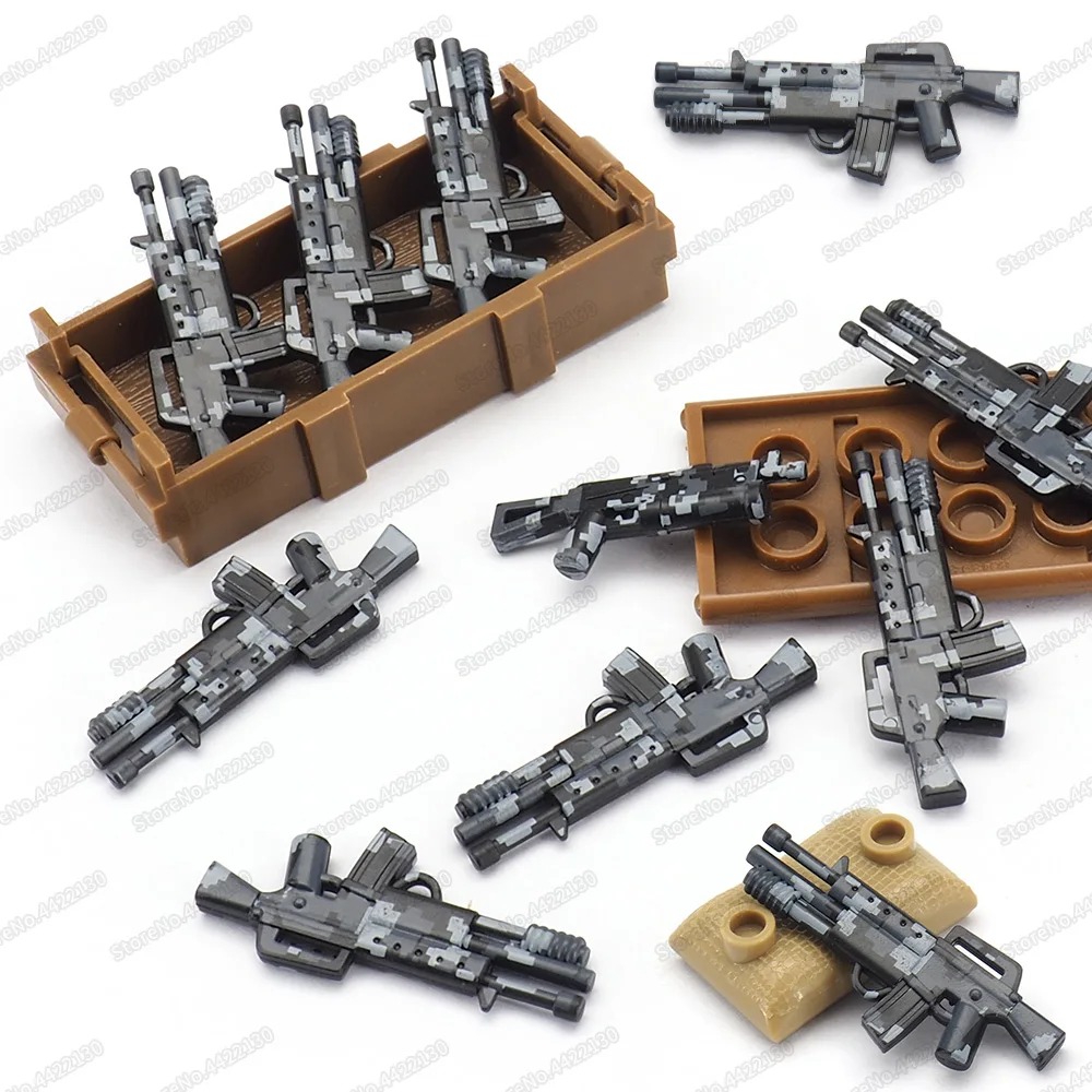 Military M203 Grenade Launcher Building Block Moc WW2 U.S. Army Figures Weapons Equipment Model Child Christmas Gift Boy DIY Toy