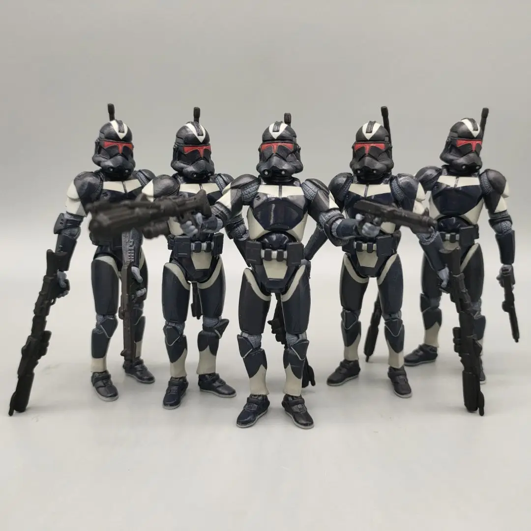 lotto-di-5-star-wars-republic-shadow-utapau-blu-scuro-clone-trooper-375-action-figure-sciolte