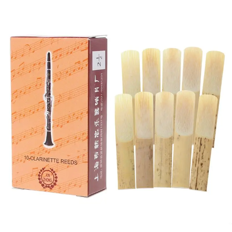 2023 New 10pcs 2.5 Strength Clarinet Reeds Music Instrument Part Traditional Bamboo Reeds