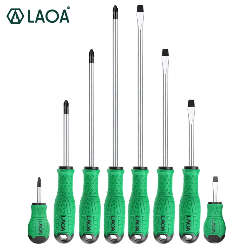 LAOA Industrial S2 Screwdriver Slotted and Phillips Screwdrivers Set High Quality Household Hand Tools