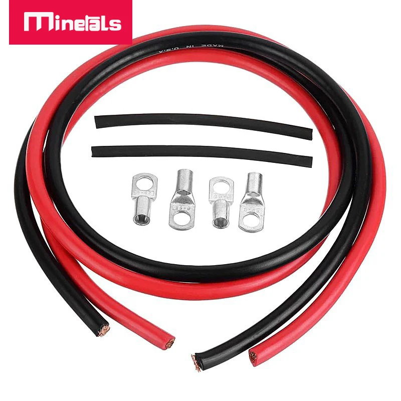 سلك السيليكون مع النحاس الأنف 5awg 50 سنتيمتر m8 البطارية ربط خط البطارية كابلات الموصلات