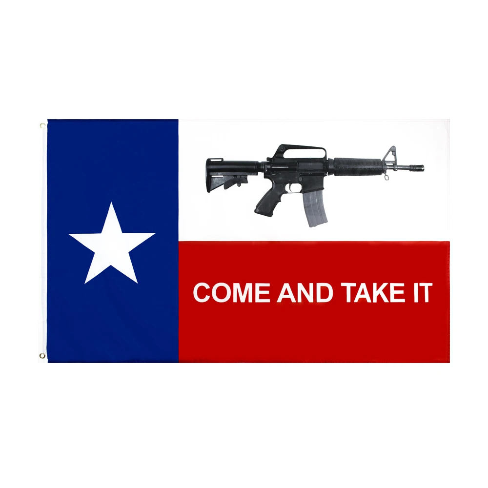 Yehoy  90*150cm  Texas State M4 Gun Come And Take It Flag For Decoration