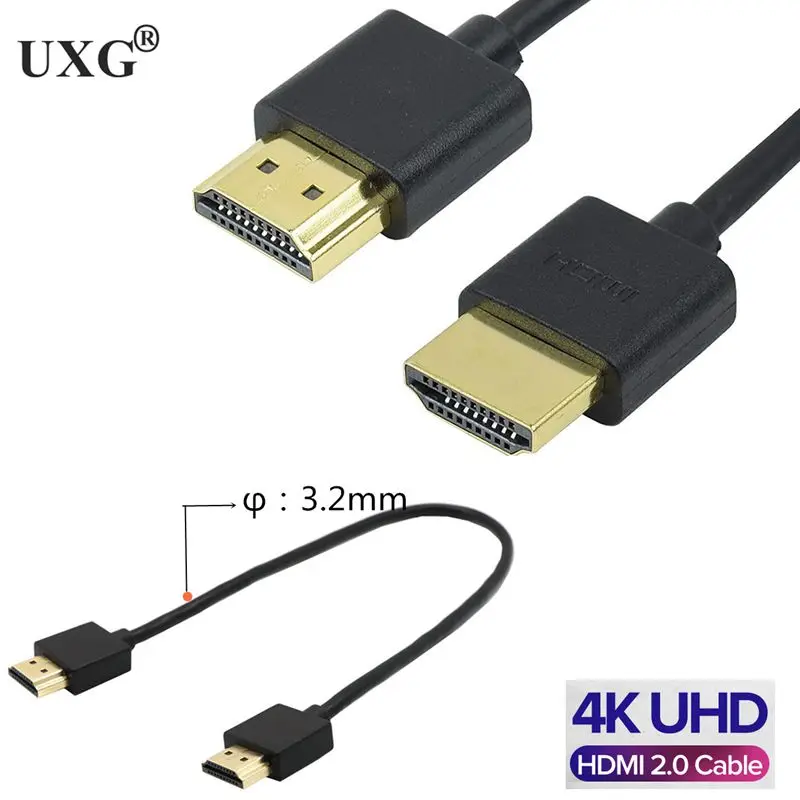 Uper Extreme Slim High Speed Micro HDTV-Compatible 4K2K@60HZ 1080P,  UltraHD,3D Ethernet, And Audio Return Channel OD3.2 Cable