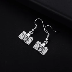 Trendy Vintage Camera Shape Dangle Earrings for Women Girl Retro Drop Earrings Cute Small Object Earring Jewelry Bijoux