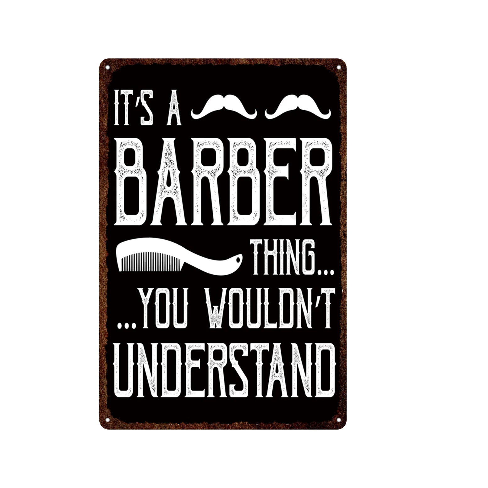 Metal Tin Sign Barbershop Metal Poster Indoor Wall Plaques Decor Barber Tools Art Crafts Iron Sign Vintage Tin Plate Paintings