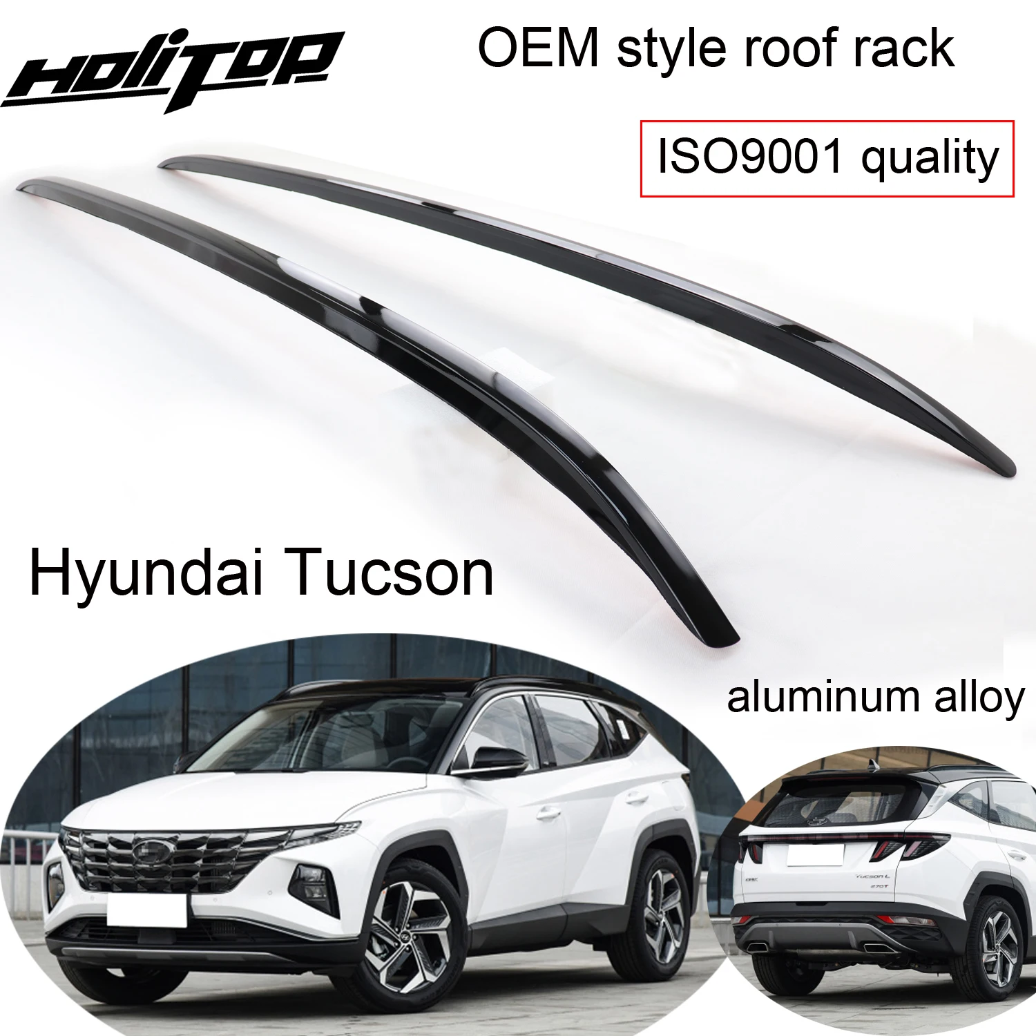 New Arrival roof rail bar roof rack for Hyundai Tucson 2021 2022 2023 2024,Aviation aluminum alloy,free drill,easy installation