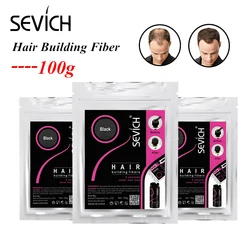 Sevich 100g Hair Building Fibers Refill 10 Color Keratin Hair Regrowth Fiber Thickening Powders Hair Loss Product Hair Treatment