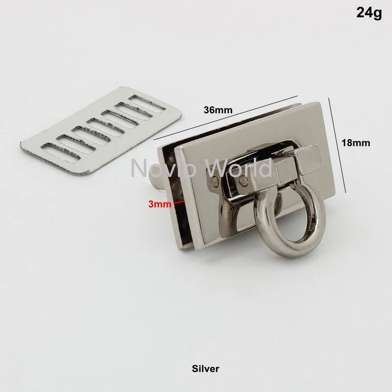 2-10pcs 5 colors 36*18mm Snap Decorative Flip Clasps Closure Leather Craft Diy Handbag Metal