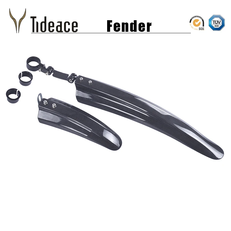 3K full carbon fiber Road Mountain Bike Bicycle Mudguard Fender  Front Rear Set Mud Guards Wings Front/rear bike fenders black