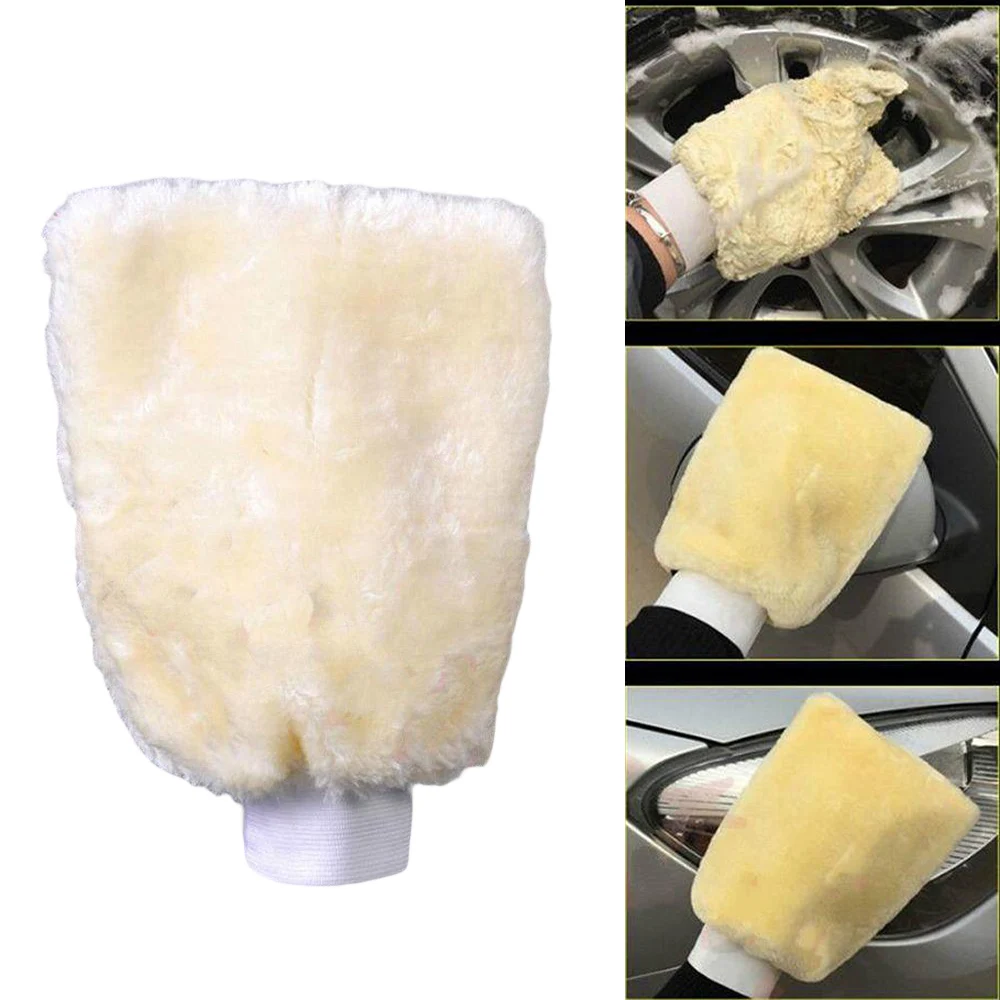 

1 PC Double Side Polishing Mitts Buffing Car Cleaning Wash Glove Top Quality Plush Car Care Cleaning Motorcycle Washer 24*16cm