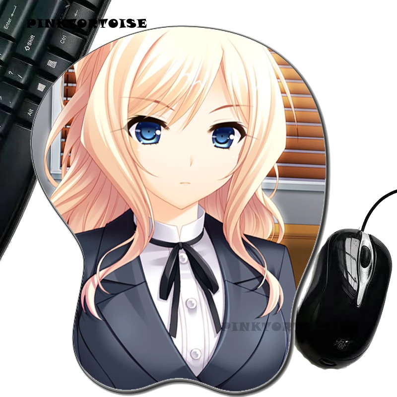 

PINKTORTOISE mousepad Anime mukawa rui environmental Silicon anime 3D mousepad chest Mouse Pad Ergonomic MousePad mat