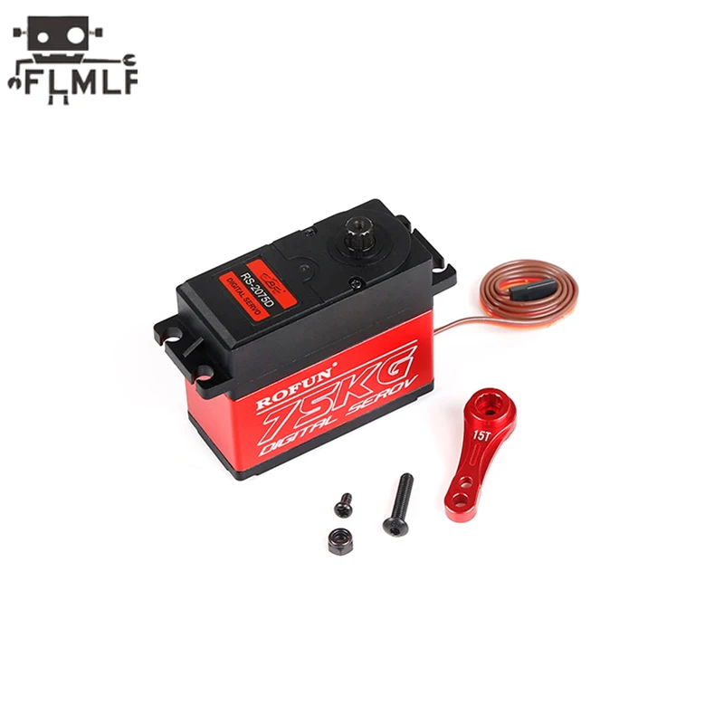 Xe Đua 75KG Hộp Số Kim Loại Bọc Vô Lăng Servo (15T/17T 2 Mặt Kim Loại CNC Servo cánh Tay) phù Hợp Với 1/5 Hpi Rofun Km Baja Losi 5ive-T DBXL FG