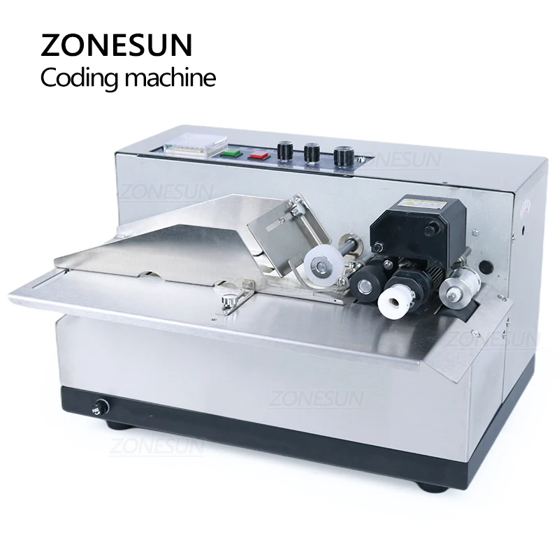 ZONESUN MY-380 Semi Automatic Coding Machine Solid Ink Date Coding Machine Automatically Continuous Bag Paper Card Printer