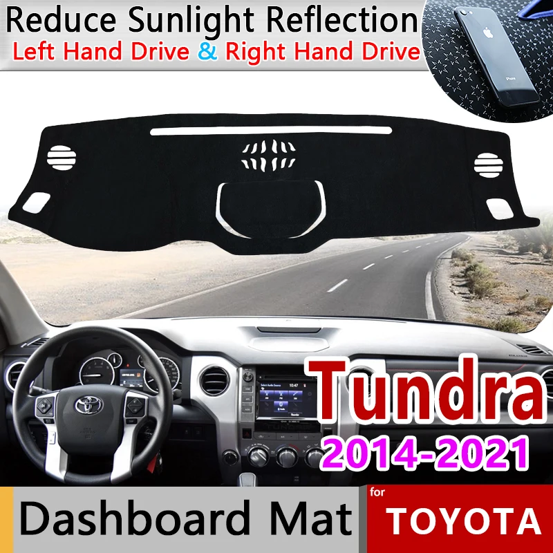 

Dashboard Cover Mat Carpet Dashmat for Toyota Tundra XK50 2014~2021 Facelift 2015 2016 2017 2018 2019 Pad Sunshade Accessories