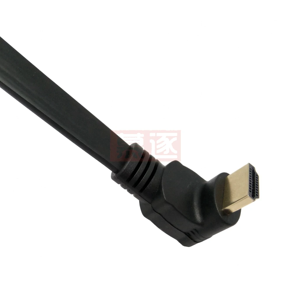 1FT شقة سليم عالية السرعة 1.4 فولت HDMI متوافق تمديد كابل 30 سنتيمتر نوع ذكر إلى ذكر الحبل AM/AM صعودا وهبوطا بزاوية