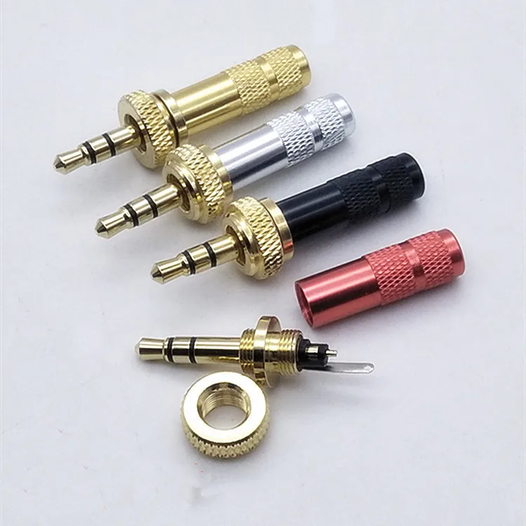 

20Pcs Mini 3.5mm 3.5 mm 1/8'' Screw Lock Stereo Jack Plug Gold Plated Soldering 3 Pole Screw Audio Jack for DIY Stereo Heads