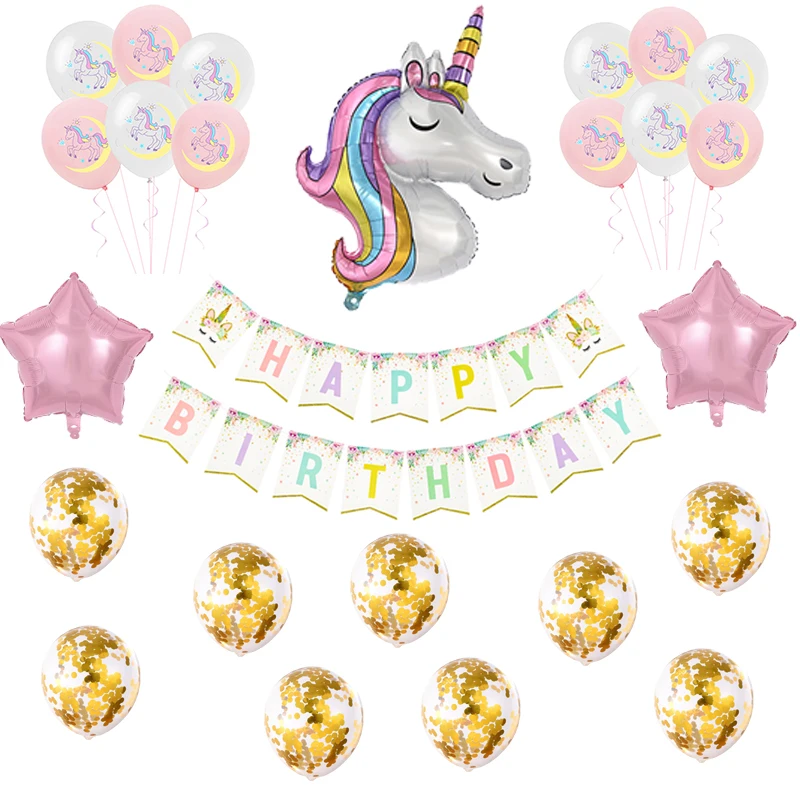 

Unicorn Balloons Birthday Party Decorations for Party 43" Large Unicorn Gradient Jumbo Number Foil Balloon Bouquet