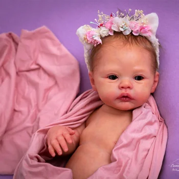 17 inch Premie size reborn meadow doll kit with name on neck popular soft touch lifelike fresh color reborn baby doll 43cm