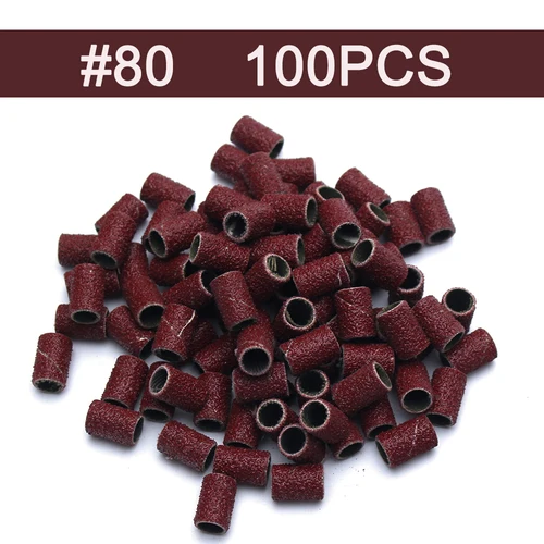 Imagen 2 del producto 50/100 Uds 80 ''/120''/180 ""bandas de lijado para decoración de uñas herramienta removedora de esmalte de Gel accesorio para máquina eléctrica de uñas brocas para uñas