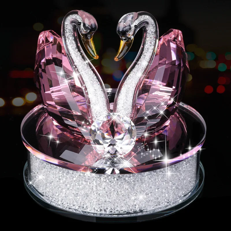 Christmas Gift Car Decoration Creative Crystal Swan Car Interior Accessories Perfume Seat Female Car Perfume Bottle Decoration