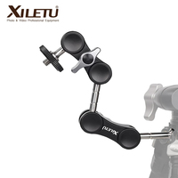XILETU TM1 Magic Arm Universal Bracket Tripod Fill Light Monitor Mount Adapter with 1/4'' Screw for Mini Light Phone Clip Tripod