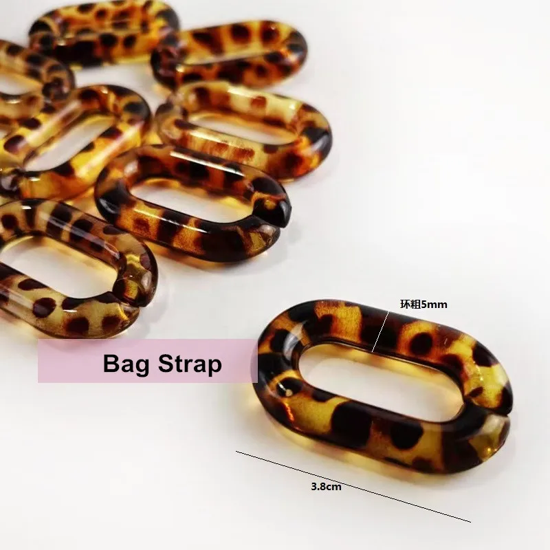 30 cm Hot Leopard Chain Women Men Handbag Accessories Obag Handles Wholesale Fashion Bag Straps China Factory Seller Bag Straps