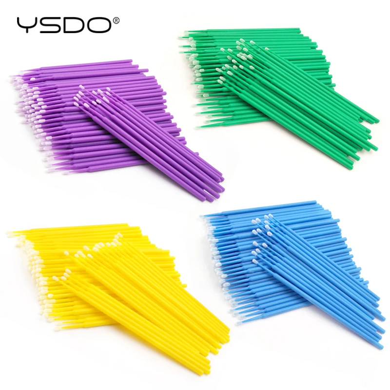 

New 100 pcs disposable cotton swab makeup false eyelashes individual lashes mascara applicators brush lash extension cotton swab