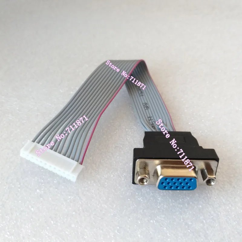 12p para 15p vga fêmea d-sub adaptador 12pin 15pin vga conector comprimento 150mm cabo curto para lcd led diy 12pin 15p vga d-sub linha