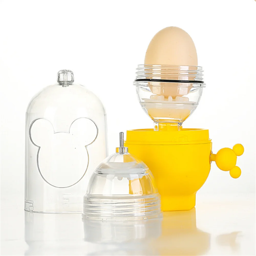 Egg Scrambler Hand Egg Shaker Mixer Food Grade Silicone Yolk & Egg White Mix Manual Tool Convenient Golden Egg Maker for Kids