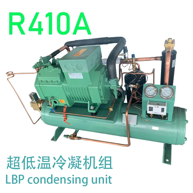 8hp unidade de condensação de refrigeração a água seleciona o compressor de pistão convencional e o líquido refrigerante r410a para obter o congelador inovativo do oi-cop