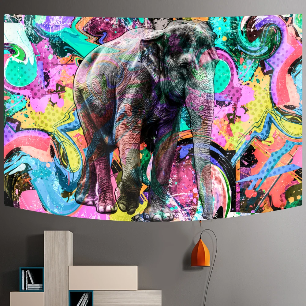 

2021 new style psychedelic scene animal home art decoration Datura tapestry Hippie Bohemia decorative sheet yoga mat