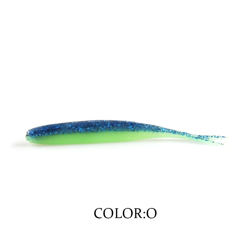 2019 NEU Supercontinent HP MiNNOW kleiner weicher Tintenfischschwanzfisch 75 mm Straßen-Weichköder 1,8 g 15 Stück