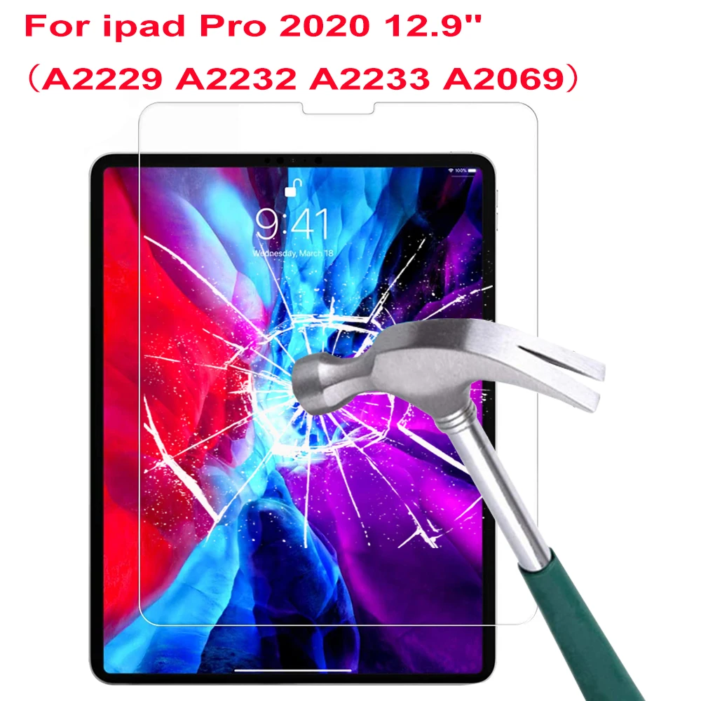 9h vidro temperado para apple ipad pro 2020 12.9 Polegada protetor de tela a2229 a2232 a2233 a2069 anti risco tablet película protetora