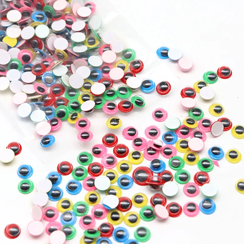 Colorful Self-adhesive Googly Wiggle Eyes for DIY Scrapbooking Crafts Projects DIY Dolls Accessories Eyes Handmade Toys