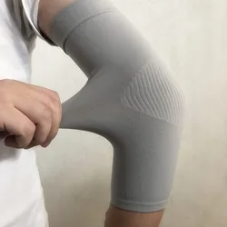 1 para nylonowych elastycznych nałokietniki dla mężczyzn/kobiet koszykówka badminton protection Arm Sleeve oddychająca opaska na łokieć ultra-cienka