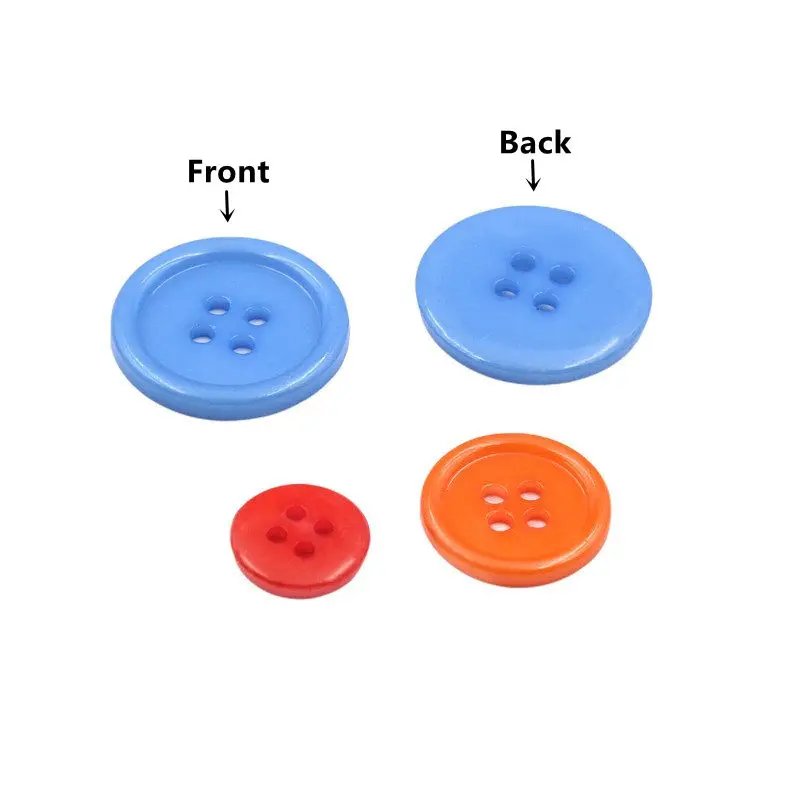 50-200PCs Round Resin Sewing Buttons Scrapbooking Mixed Color Children\'s Handcraft DIY Crafts Clothes Dolls Garment Accessories