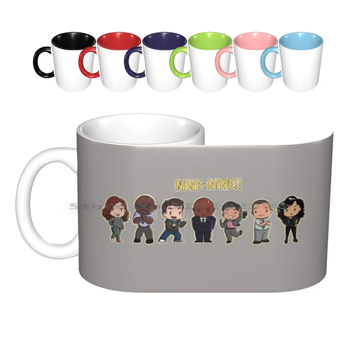 Nine-Nine!!-Brooklyn 99 Ceramic Mugs Coffee Cups Milk Tea Mug Brooklyn99 Ninenine Detective Jake Peralta Rosa Diaz Terry Terry