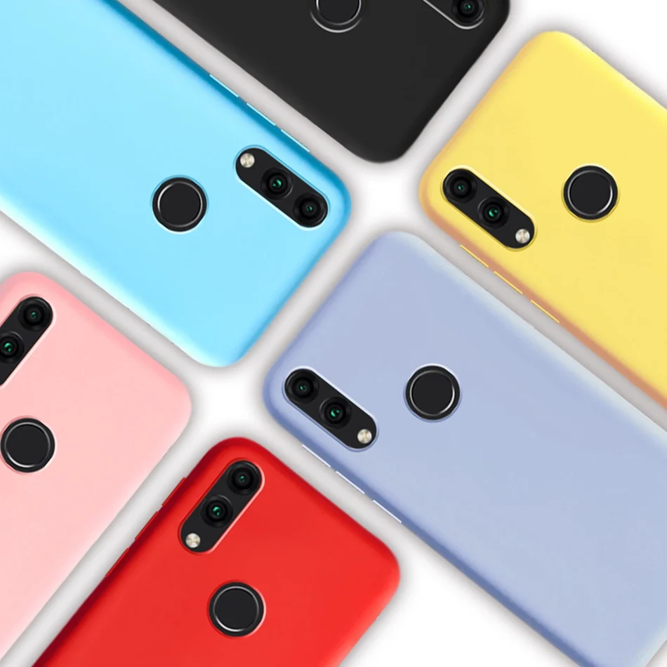 الحلوى اللون حالة لهواوي الشرف 8C الهاتف حالة الشرف 8C غطاء 6.26 لينة سيليكون TPU عودة يغطي لهواوي الشرف 8C BKK-L21