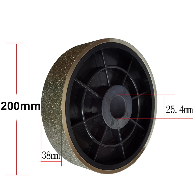 

Grinding Wheel 200mm Diameter 38mm Thickness 25.4mm Hole Alloy Plastic Parallel Jade Polishing