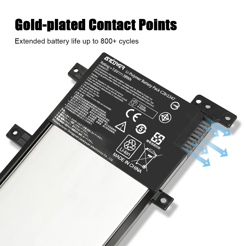 SKOWE C21N1347 بطارية الكمبيوتر المحمول ل ASUS X554L X555 X555L X555LA X555LD X555LN X555MA 2ICP4/63/134 7.6V 38WH asus Baterias