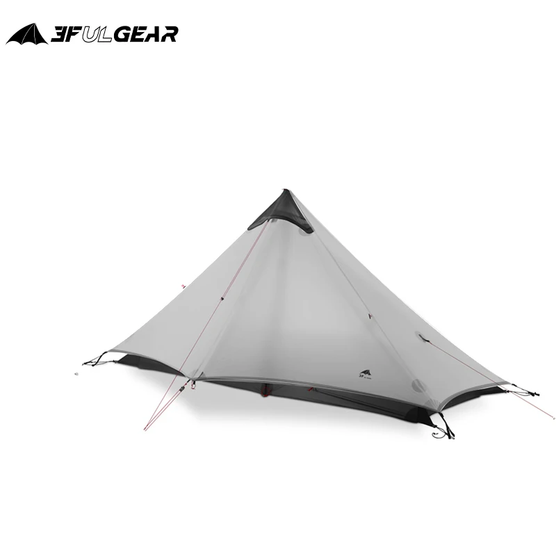 3F UL GEAR LanShan 1 Outdoor Ultralight Camping Tent 1 Person 3 Season Professional 15D Silnylon LanShan1 Rodless Tent