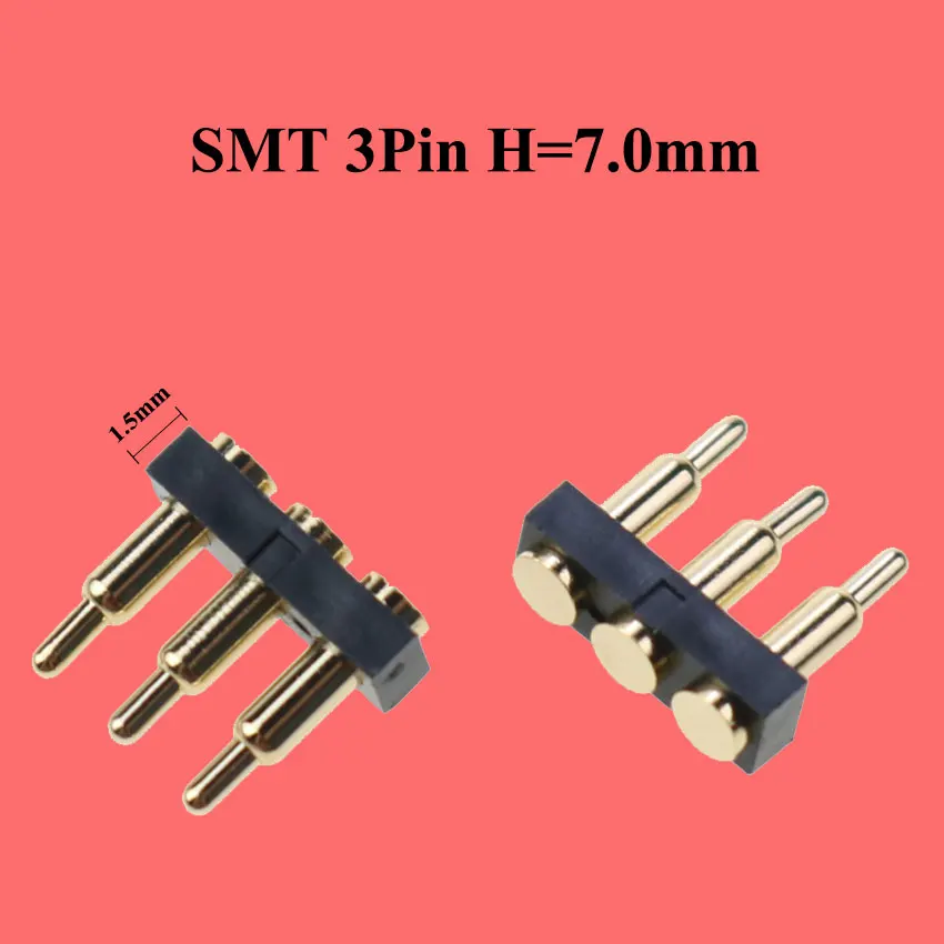 Cltgxdd 1PCS SMT DIP Pogo pin connector Pogopin Battery Spring Loaded Contact Test Probe Power Charge Header Pins 2.54 Grid