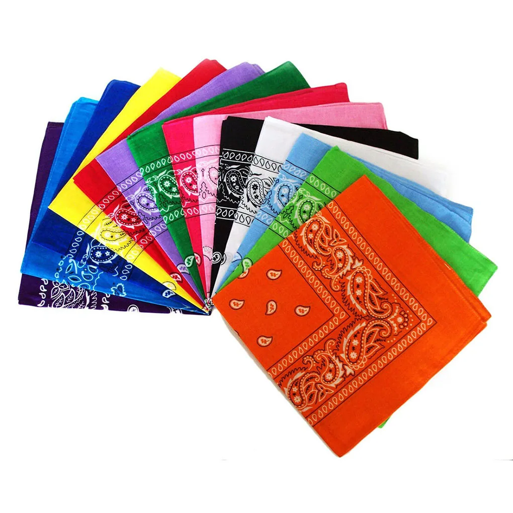 

Fashion Hip Hop Men Women Bandana Sports Headwear Paisley Bandana Wrist Hairwrap Double Sided Head Wrap Scarf Headwear