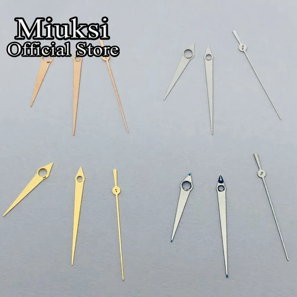 Miuksi silver/blue/rose gold/gold watch hands fit NH35 NH36 ETA 2824 2836 Miyota 8205 8215 821A Mingzhu DG2813 3804 movement