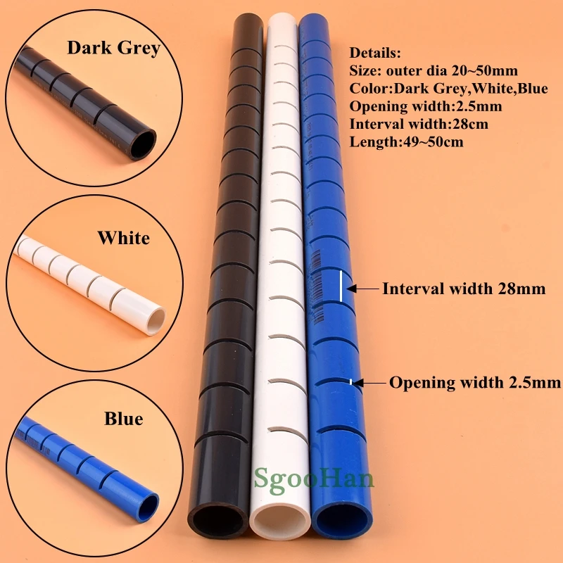 O.D 20~50mm PVC Aquarium Fish Tank Aeration Tube Garden Drip Water Downcomer Cess-Pipe Filter Accessories Drain Deluge Rain Pipe